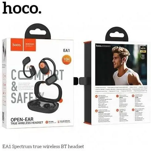 Бездротові навушники Hoco EA1 Spectrum true wireless BT headset до 10 годин чорні 6942007612173 - фото 3