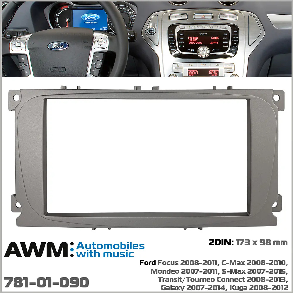 Переходная рамка Ford Focus, Mondeo, S-Max, C-Max, Galaxy, Kuga AWM 781-01-090 - фото 5
