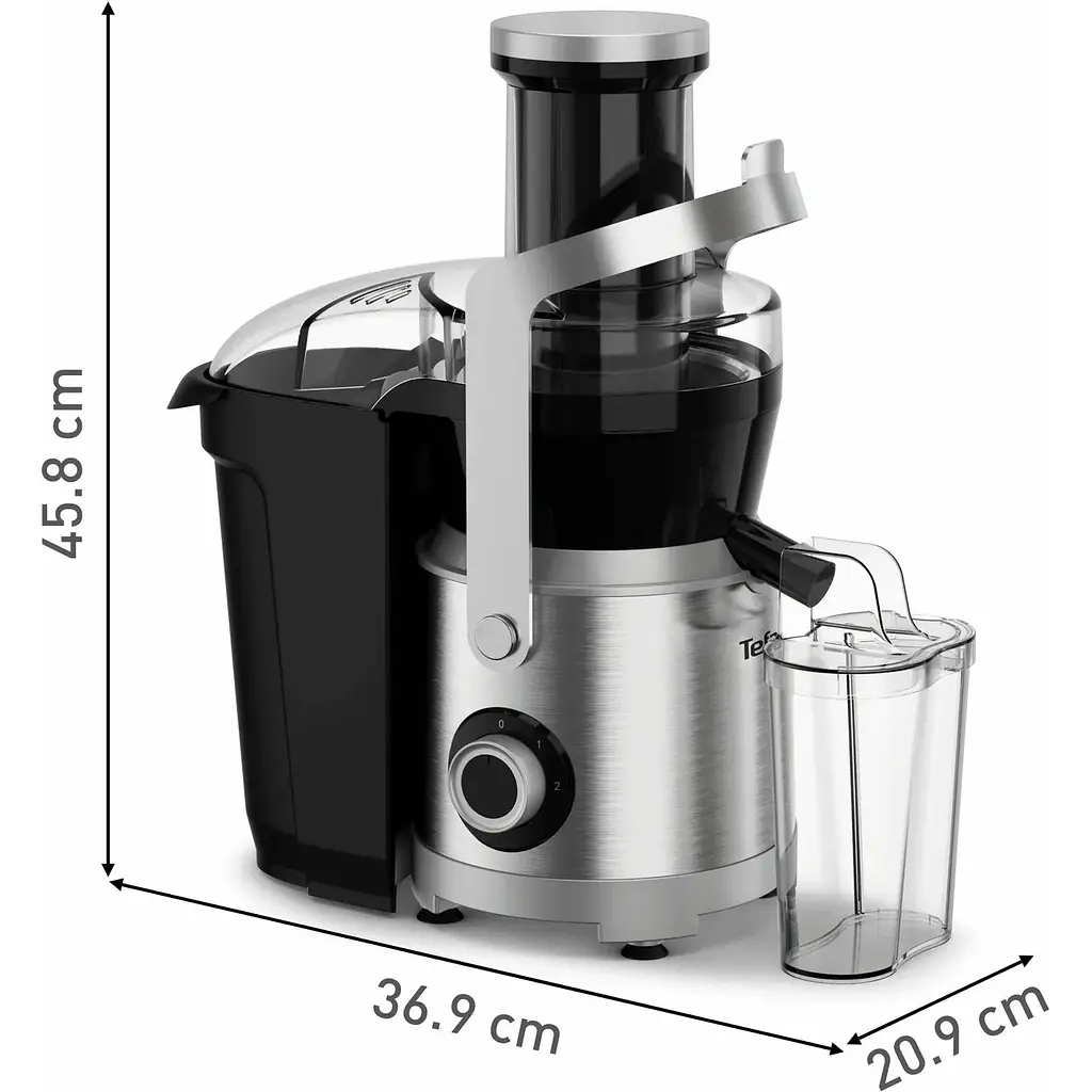 Соковитискач Tefal Nutri XXL відцентрований 1000 Вт чаша 0.8 л жмих 2.2 л жолоб на ціле яблуко пластик/метал чорно-сірий (ZE660D10) - фото 6