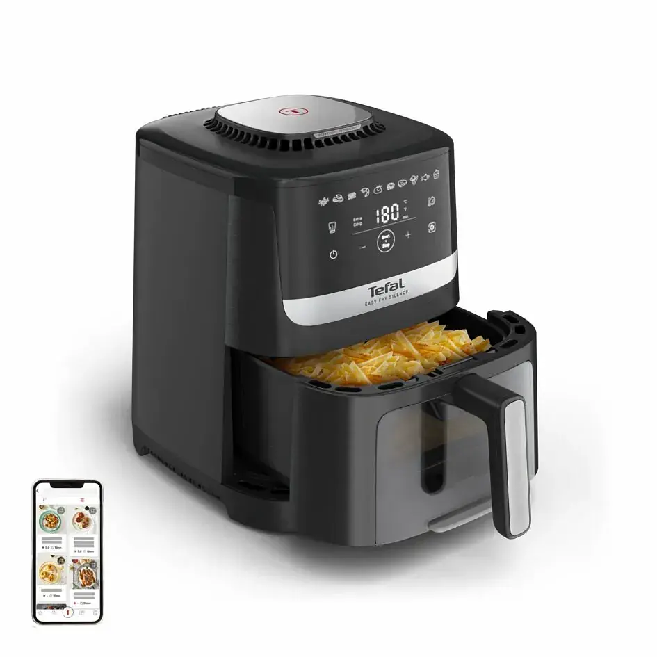 Мультипечь Tefal Easy Fry Silence Vision 1670Вт 5л 10 программ с окошком пластик черный - фото 2
