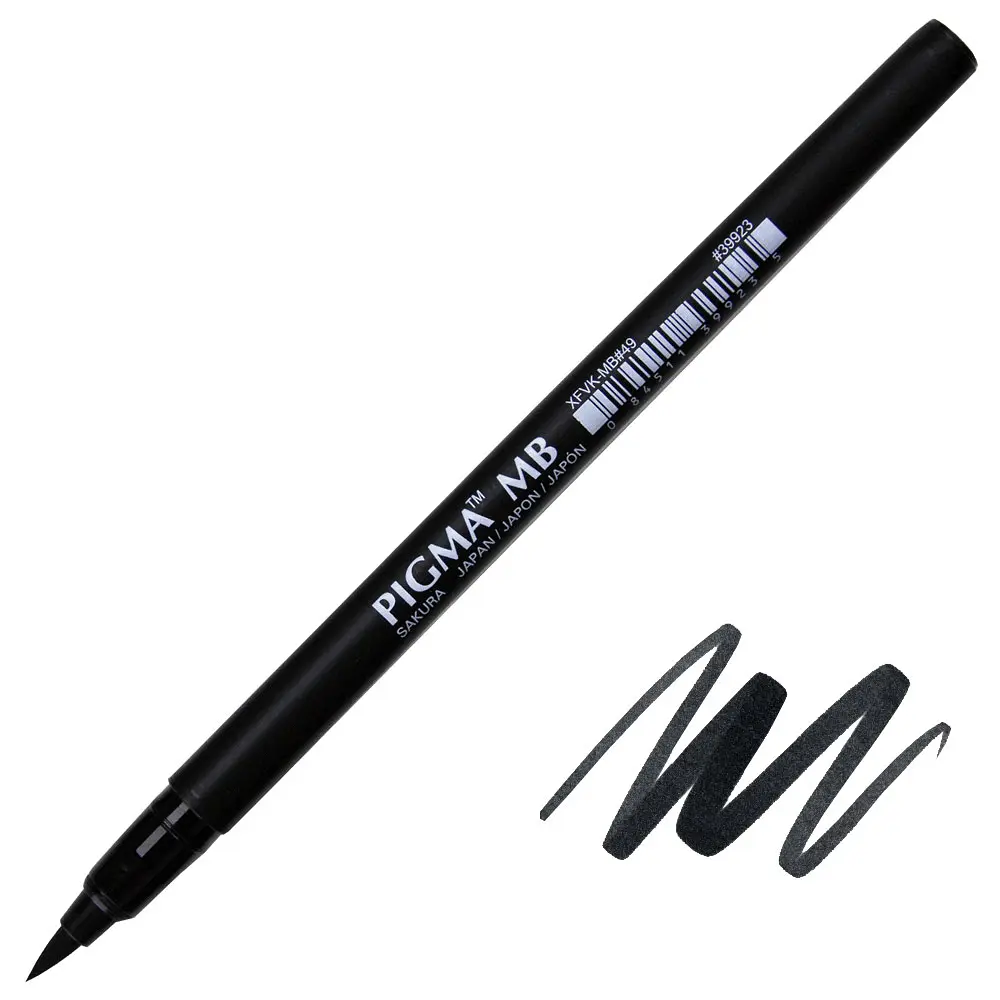 Лінер-ручка Sakura PIGMA PEN Brush MB, чорний
