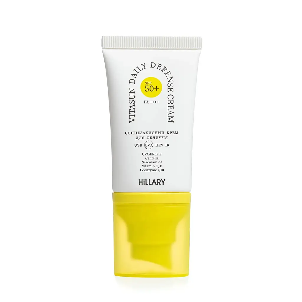 Сонцезахисний крем для обличчя SPF 50+ VitaSun Daily Defense Cream Hillary 40 мл - фото 2