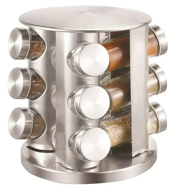 Органайзер набір для спецій Bohmann BH-7860 12 баночок на підставці, що обертається. - фото 2