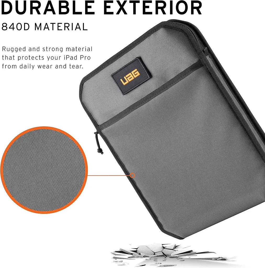 Чохол-сумка UAG Shock Sleeve Lite для Apple iPad Pro 11 2024/2025 / iPad Pro 11 2018/2020/2021/2022 / iPad Air 11 2024/2025 / iPad 11 2025 Grey (982390113030) - фото 8