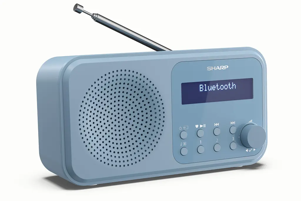 Радіоприймач портативний Sharp DRP420BL Blue DAB+, FM, Bluetooth, батарейки, мережа - фото 2