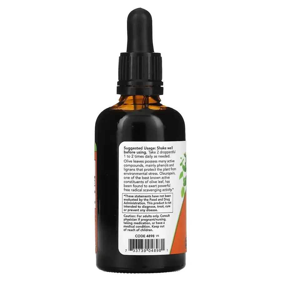 Натуральна добавка NOW Olive Leaf Glycerite, 59 мл - фото 3