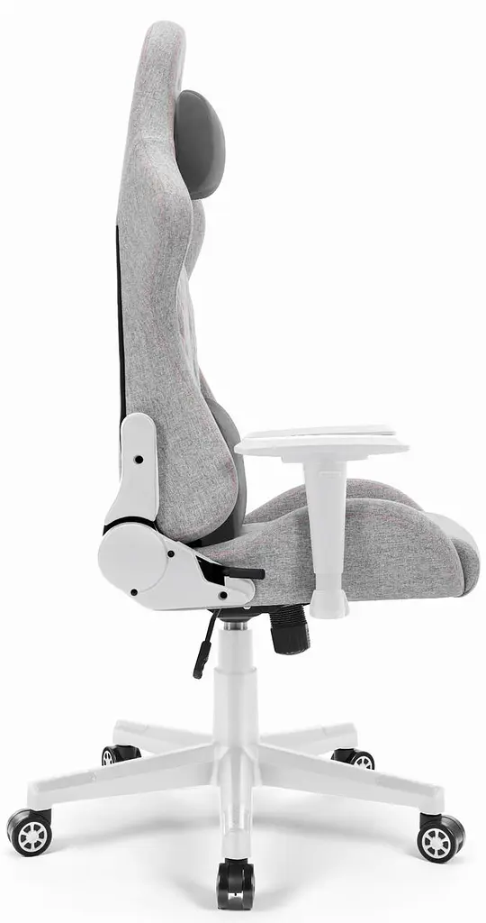 Компьютерное кресло Hell's Chair HC-1006 Grey-White ткань - фото 2