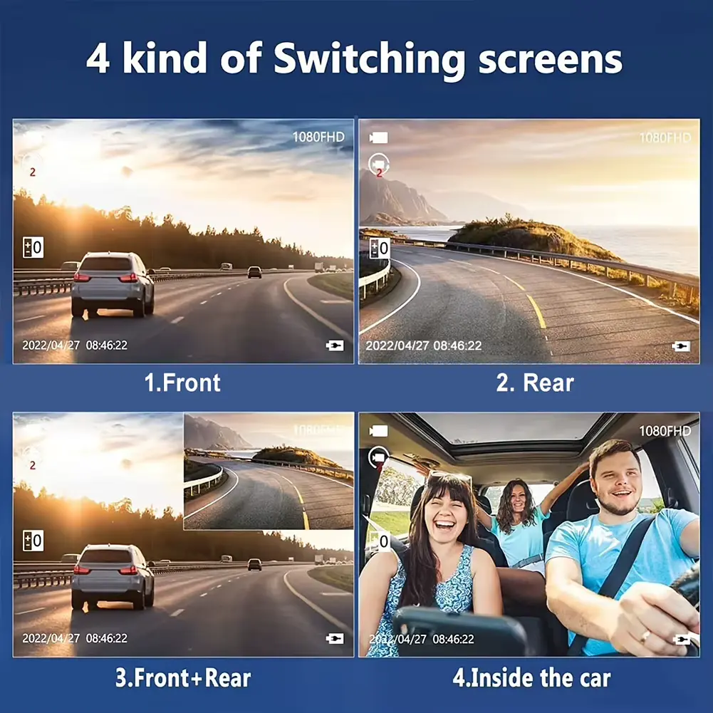 Автомобільний відеореєстратор D-310 (2 камери) Wi-Fi Full HD - фото 10