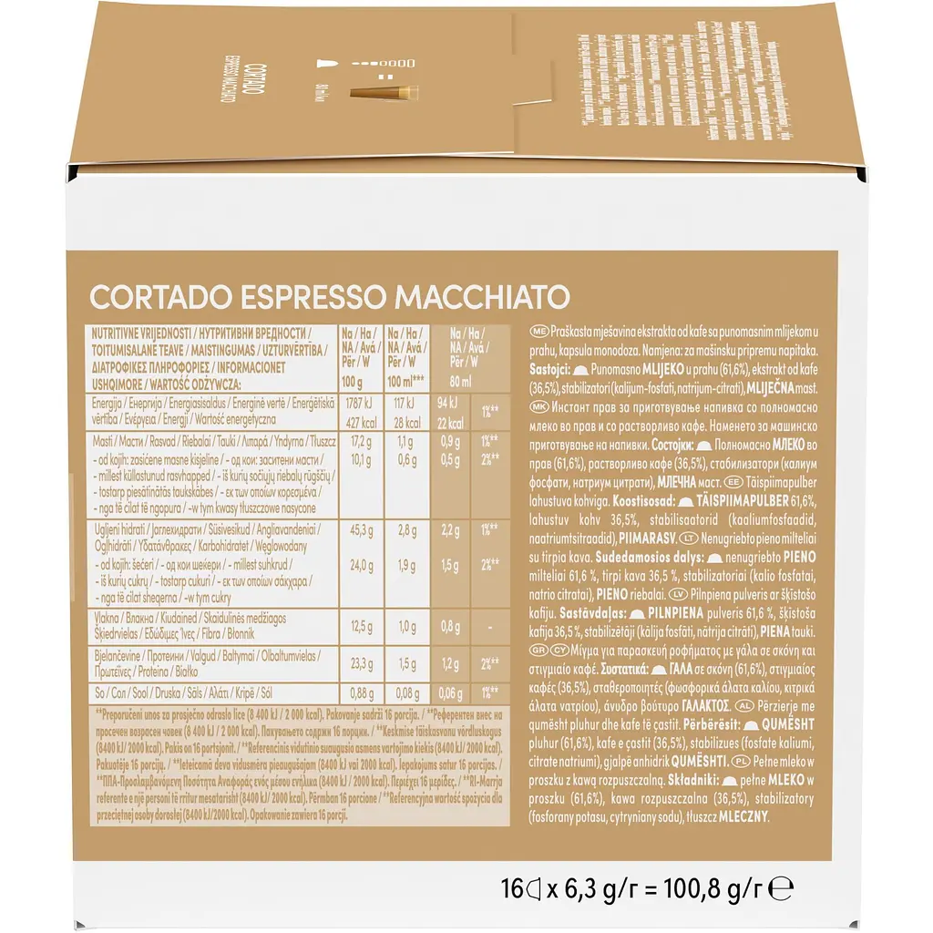 Уцінка. Кава в капсулах NESCAFE Dolce Gusto Cortado Espresso Macchiato 100.8 г - фото 2