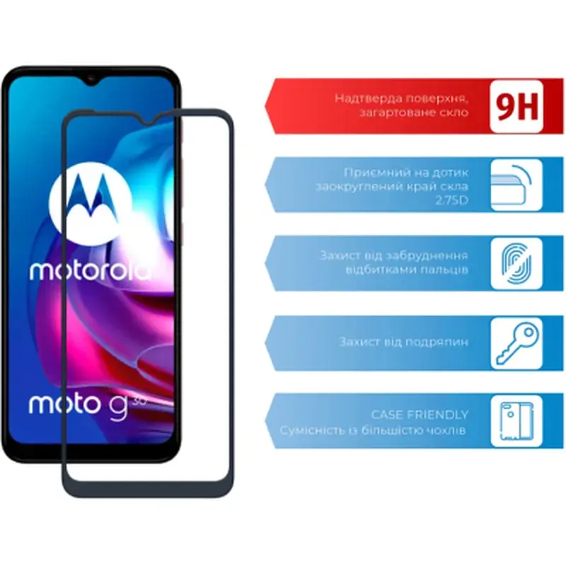 Скло захисне ACCLAB Full Glue MOTO G10/G30 (1283126514371) - фото 2