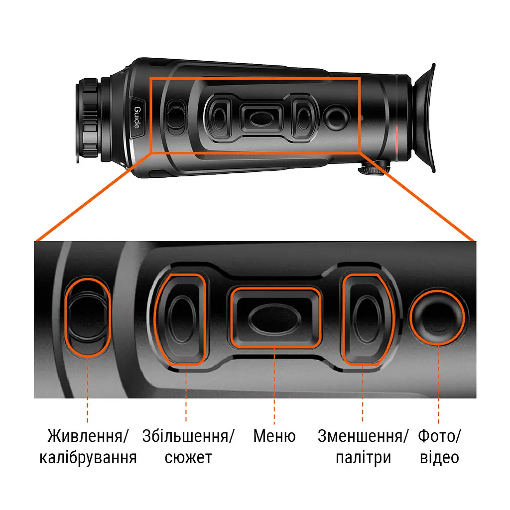 Тепловизионный монокуляр GUIDE TrackIR Pro 19mm 640x480px - фото 7