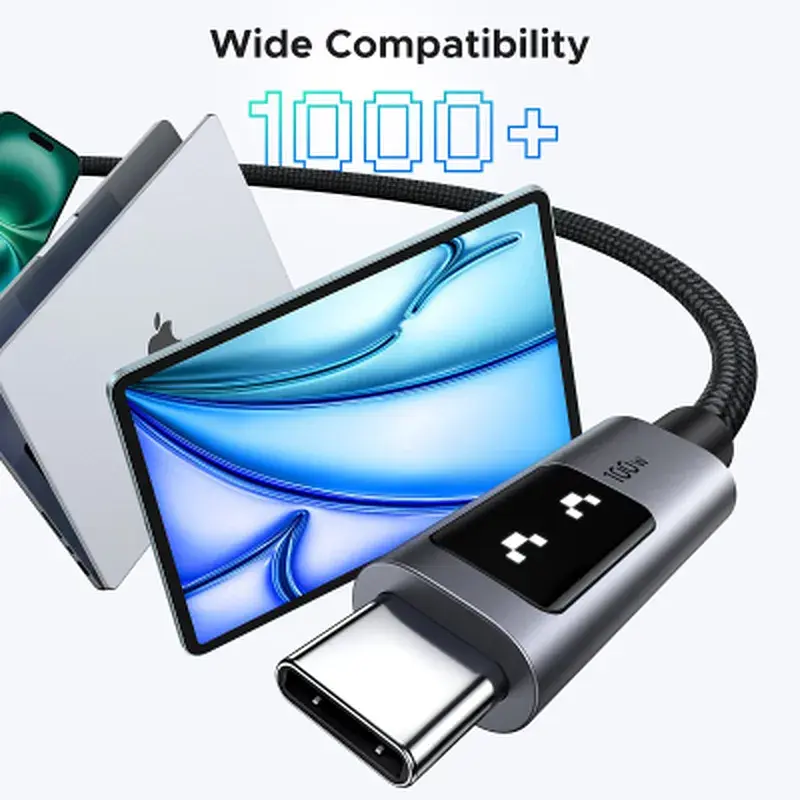 Дата кабель USB-C to USB-C 2.0m PD 100W L509 black Ugreen (35512) - фото 5