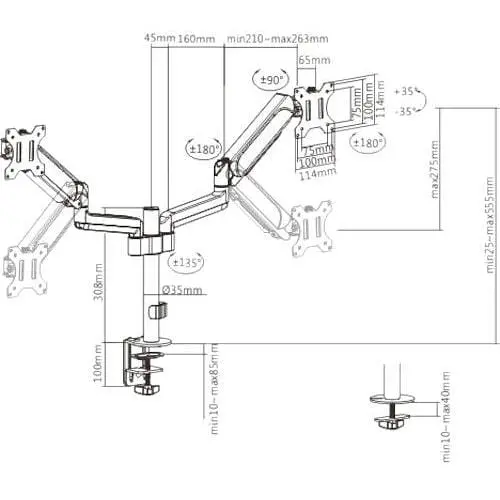 Кронштейн Gembird MA-DA2P-01 - фото 2