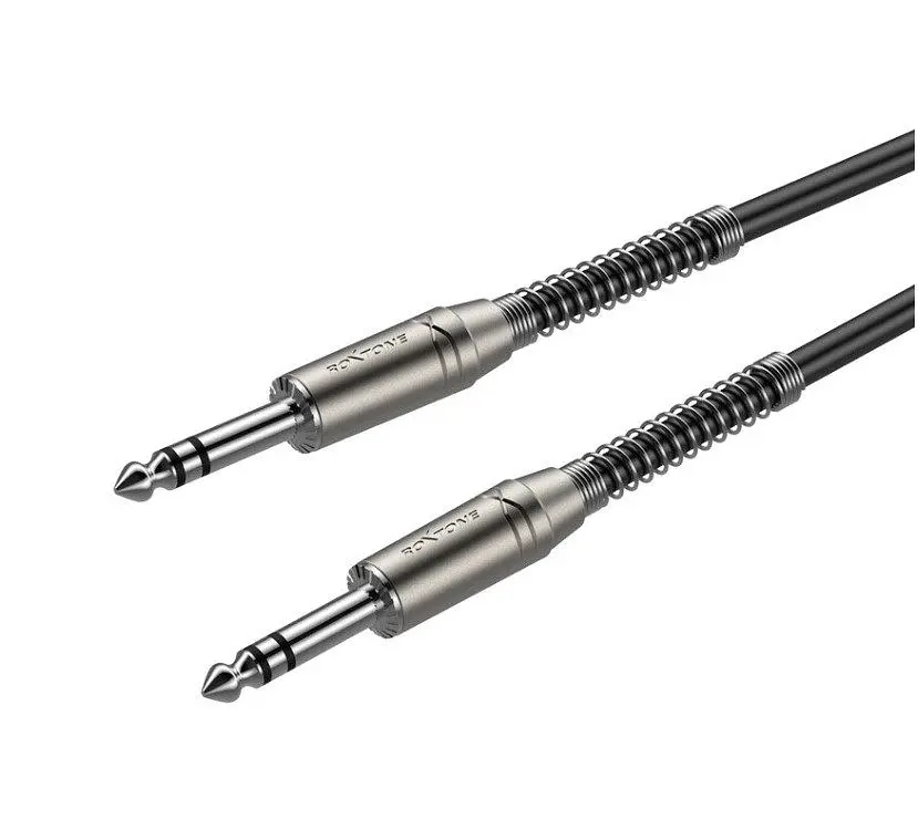Балансный аудио кабель Jack 6.3 stereo — Jack 6.3 stereo Roxtone SMJ-J200-L1 1м