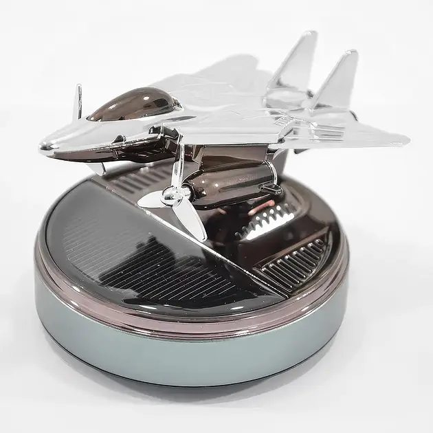 Ароматизатор для автомобіля Винищувач В1 на сонячній батареї Сріблястий - фото 5