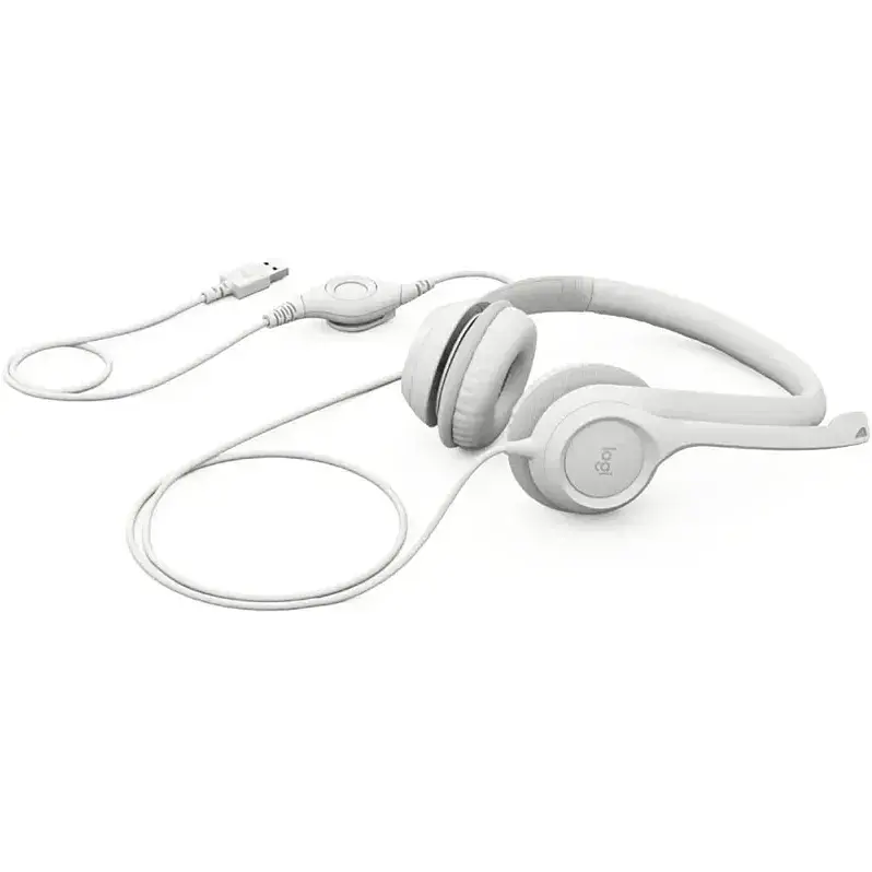 Гарнітура Logitech USB H390 (981-001286) White (6857749) - фото 4