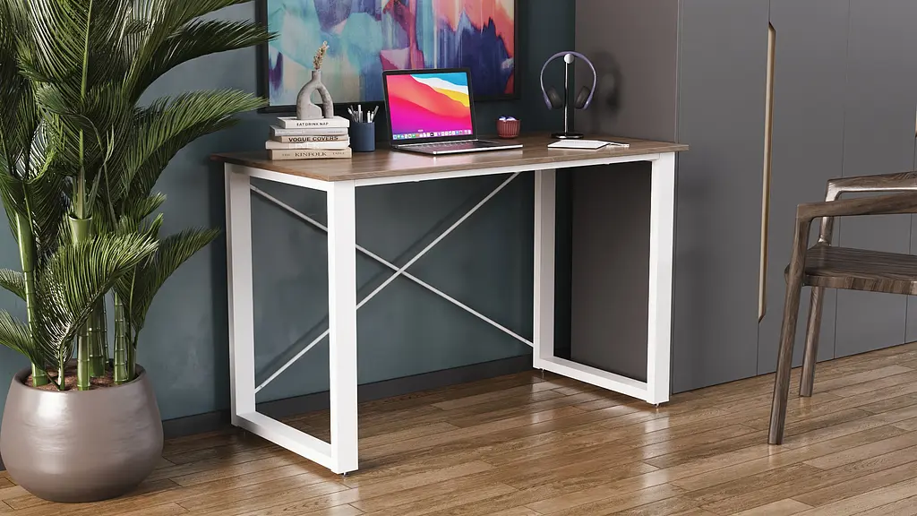 Письмовий стіл Ferrum-decor Драйв 750x1400x600 Білий метал ДСП Дуб Сонома Трюфель 16 мм (FRD-103147) - фото 7