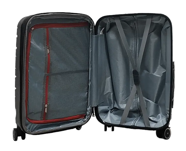 Валіза середня M поліпропілен Milano bag 0306 65×42×28см 56л Чорний - фото 4
