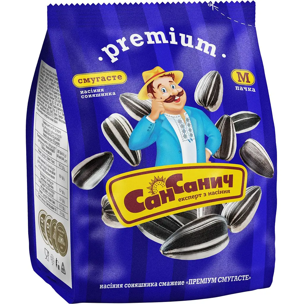 Насіння соняшника Сан Санич  Преміум смугасте смажене 60 г - фото 3