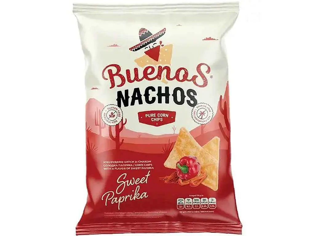 Чипси кукурудзяні Buenos Nachos Солодка Паприка 90г