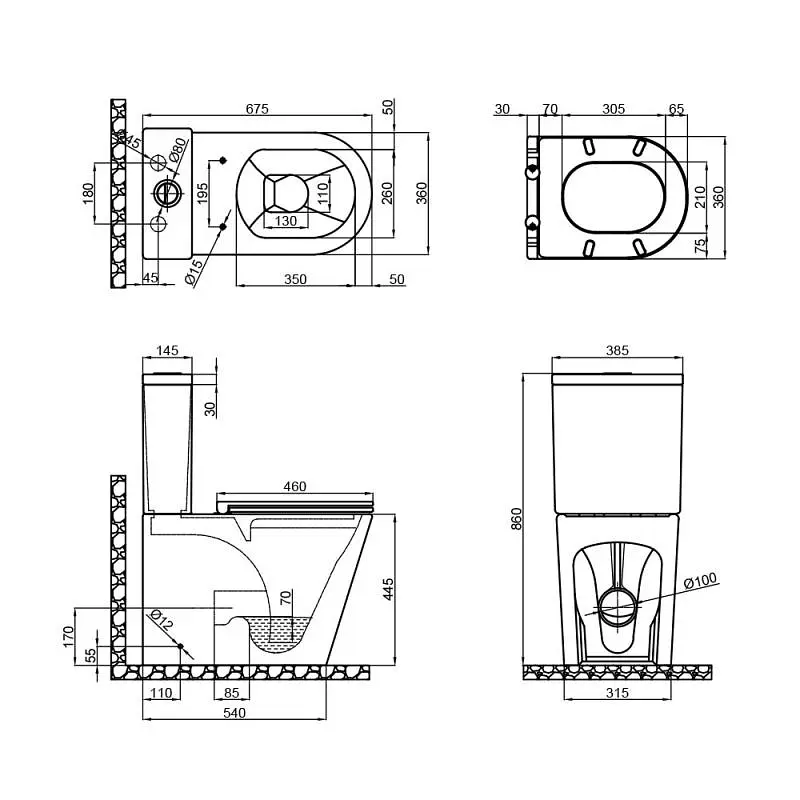 Унитаз-компакт Qtap Scorpio безободковый Ultra Quiet с сиденьем Soft-close QT14222125AUQW, Белый - фото 2