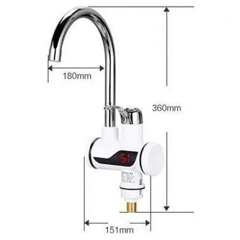 Проточний водонагрівач на кран з душем Water Faucet & Shower з нижнім підключенням - фото 3