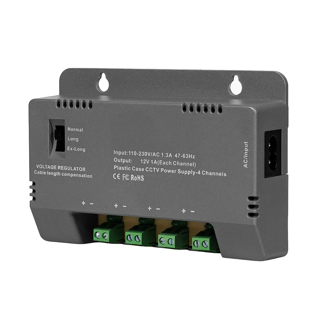 Блок живлення Kraft KRF-1204B (4CH) 60W, 4 канали навантаження, 12V/1A на 1 канал, з регулятором напруги для компенсації довжини кабелю (43-00144) - фото 11