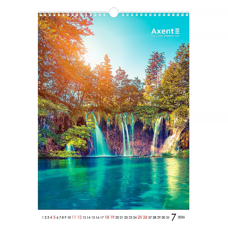 Календар настінний Axent А3 Waterfalls 2026 рік (8804-26-2-A) - фото 8