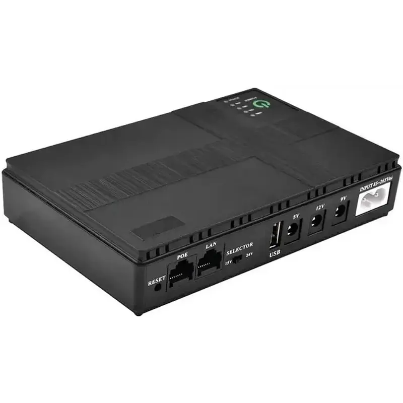 ДБЖ для роутера Merlion MINI DC1018P, 18W, Output: USB-5V, DC-5V/9V/12V, POE-15/24V, 1/2A, Li-ion 10400mAh, 160х105х32мм - фото 3