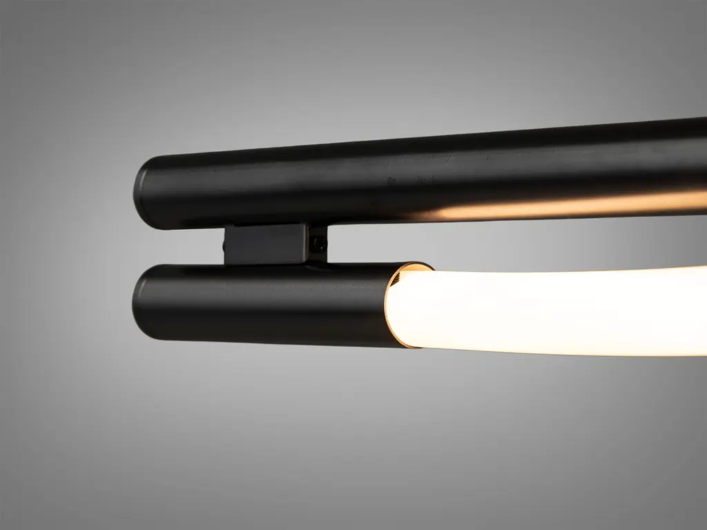 Сучасна світлодіодна люстра з серії "Роуплайт", 32W, чорний хром - фото 4