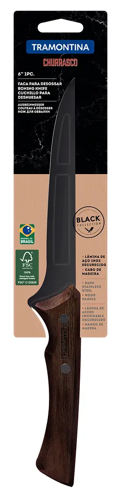 Нож отделочный Tramontina Churrasco Black, 152 мм (6710919) - фото 5