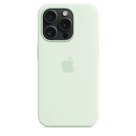 Силиконовый чехол CasePro Silicone Case with MagSafe Soft Mint для iPhone 15 Pro - фото 4