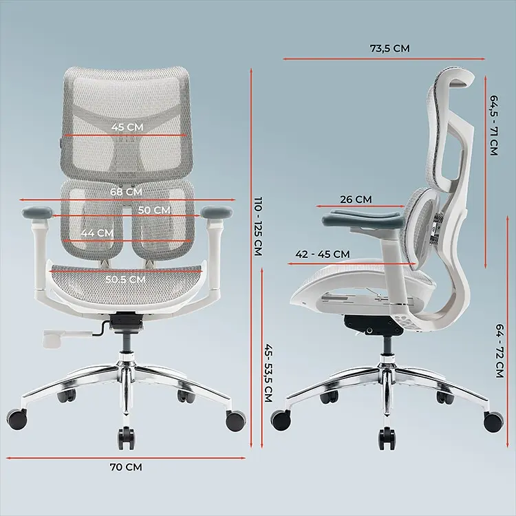 Офисное кресло Sihoo Doro S100 Mesh White (S100-M302) - фото 7