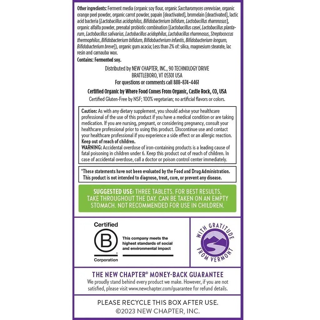 Мультивітаміни для вагітних New Chapter 48 таблеток - фото 3