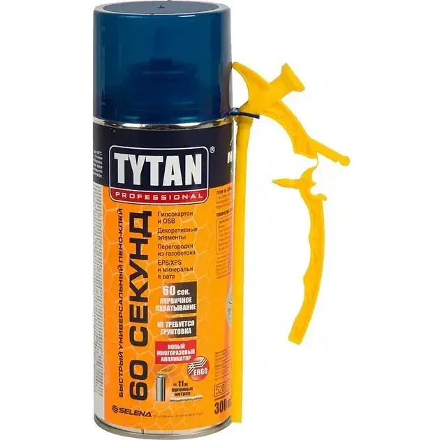 Піна монтажна Tytan Professional B1 вогнестійка 750 мл + Tytan 60 Секунд - фото 2