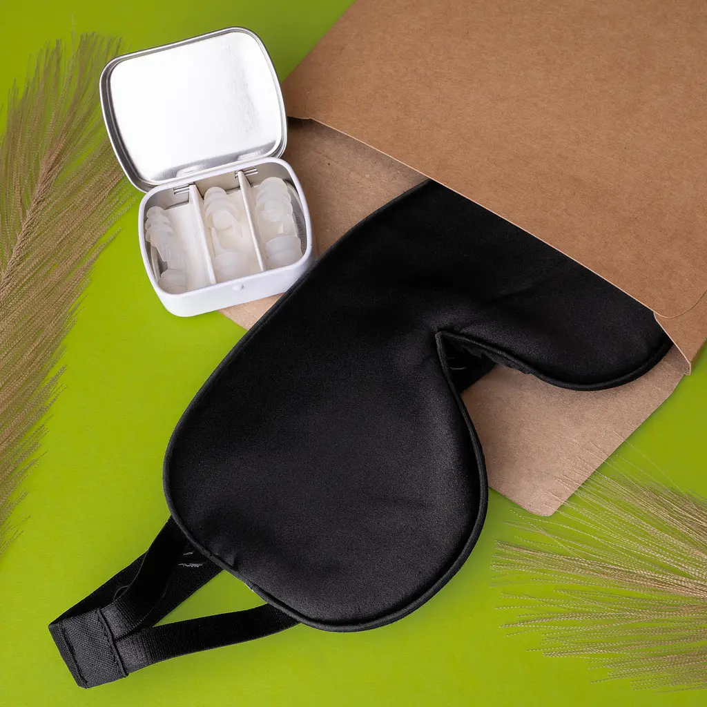 Подарочный набор беруши для сна Kokon Universe + маска для сна Чумацький Шлях шелк черная (1249-02) - фото 3