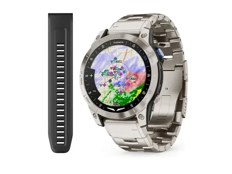 Смарт-годинник Garmin D2 Mach 1 Aviator Smartwatch with Vented Titanium Bracelet (010-02582-50/51) - фото 3