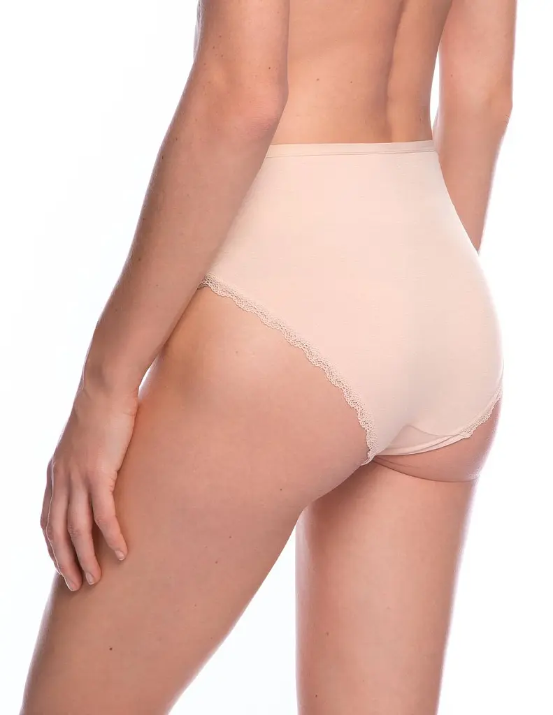 Трусики жіночі міді Lama VIS1562MD чорно-бежеві 4XL - фото 4