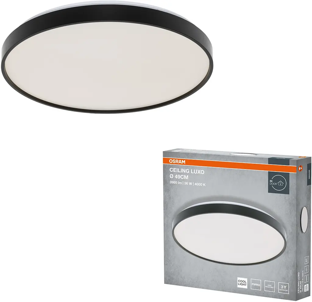 Osram Світильник накладний CEILING LUXO 36Вт 4000К чорний - фото 3