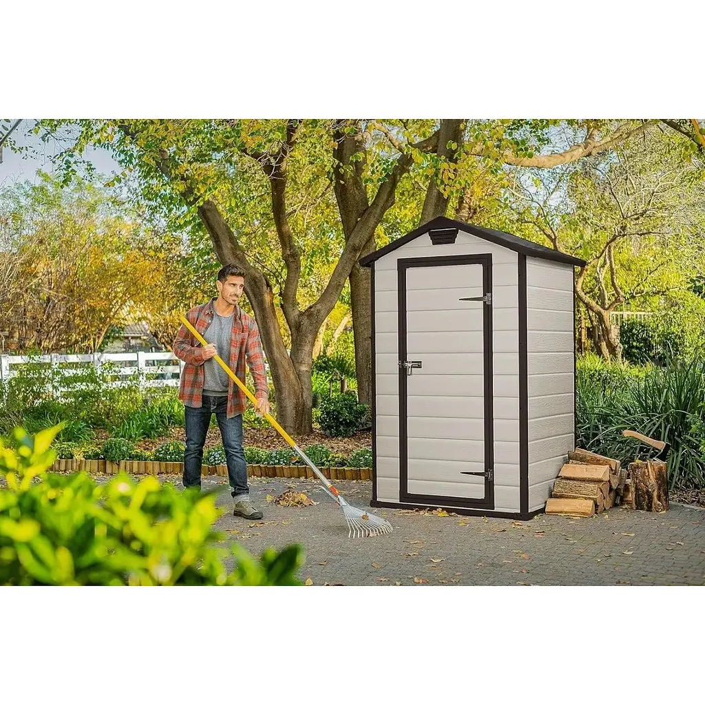 Садовый пластиковый домик Keter Manor 4x3 м бежевый - фото 7