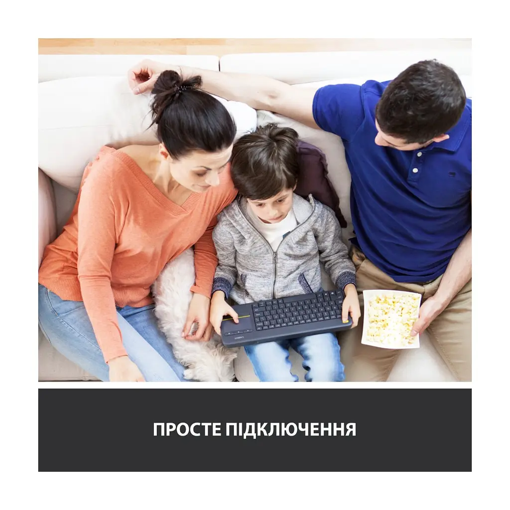 Клавіатура Logitech K400 Plus Touch Wireless UA Black (920-007145) - фото 5