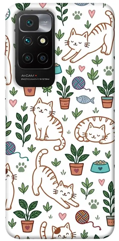 TPU чохол Demsky Cats pattern для Xiaomi Redmi 10