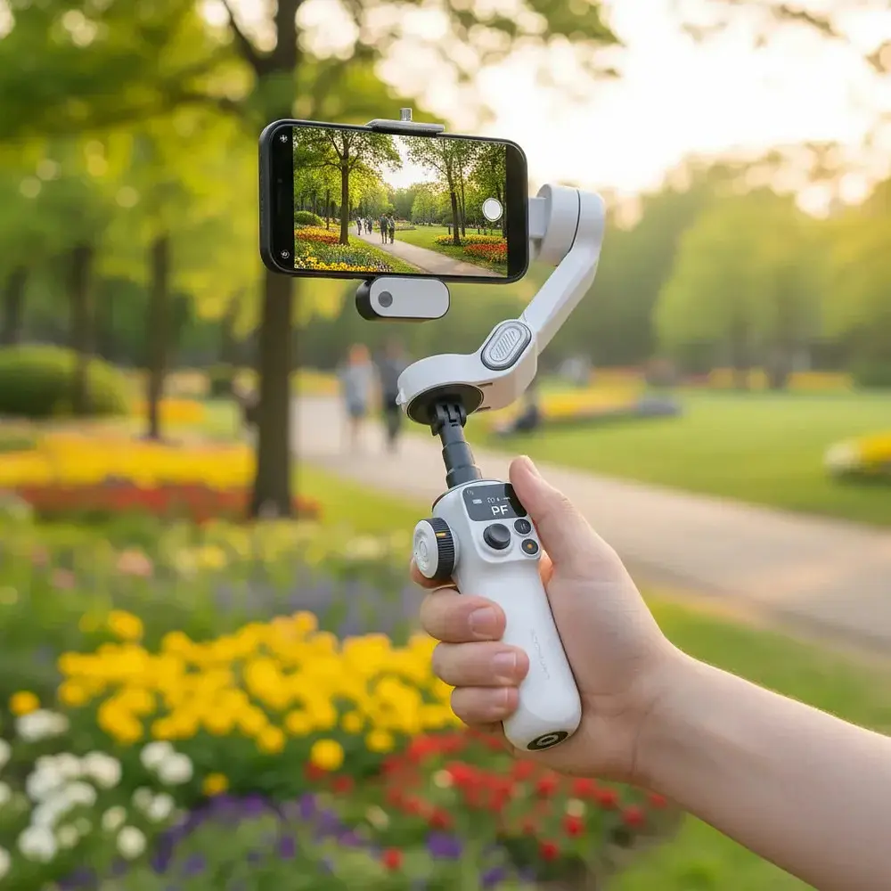 Триосьовий стабілізатор AOCHUAN Professional Gimbal Stabilizer for Smartphone SMART P2 White (AOCHUAN-SMARTP2-W) - фото 6