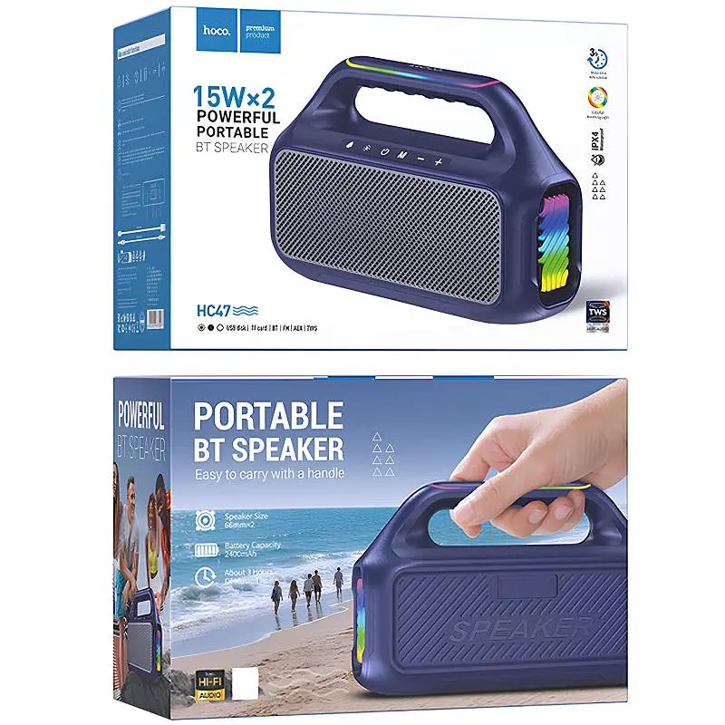 Bluetooth колонка Hoco HC47 Delight Blue - фото 3