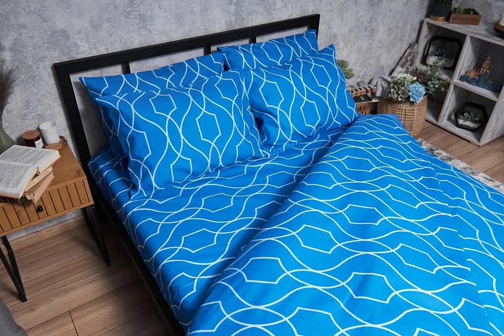 Пододеяльник Moon&Star Микросатин Premium Ocean Breeze Полуторный Евро 160x220 см - фото 3