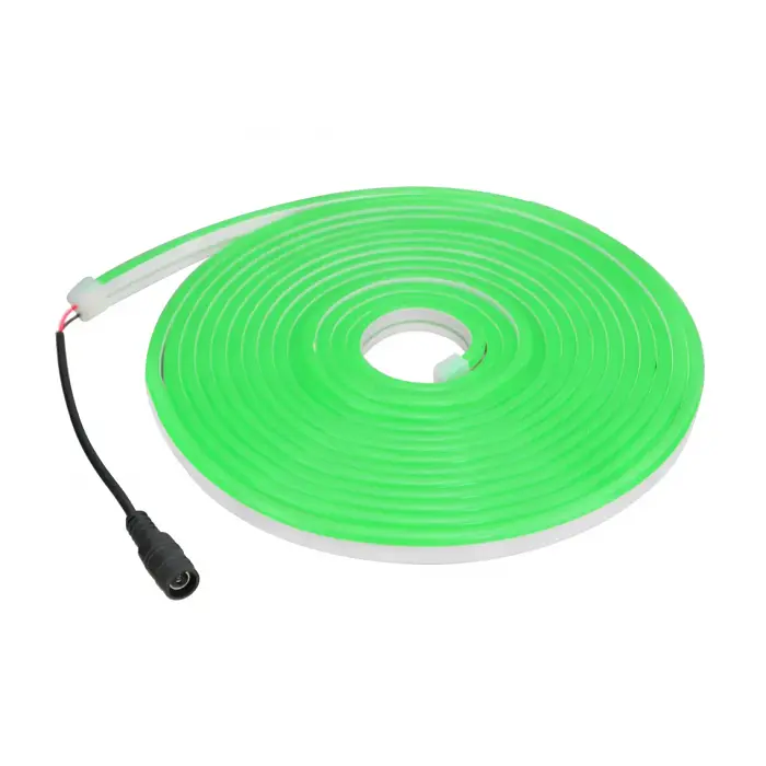 Светодиодная неоновая лента JL 2835-120 G 220V 5 м, зелёная, IP65 - фото 3