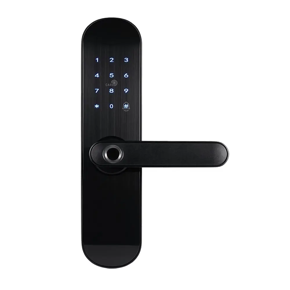 Замок біометричний автономний Trinix TRL-5103BTF Black Right з Bluetooth, зчитувачем відбитків пальців і карт Mifare (65-00013) - фото 5