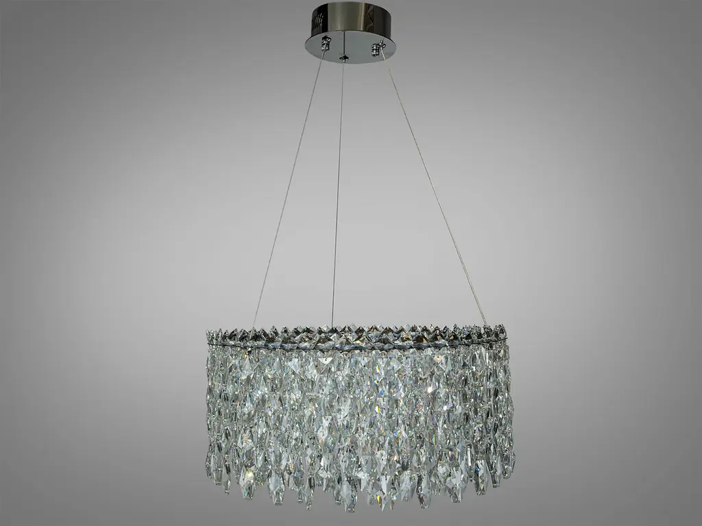 Підвісна кришталева LED люстра Diasha 582/500CH хром 47 см 66 W 3 режими світла - фото 3