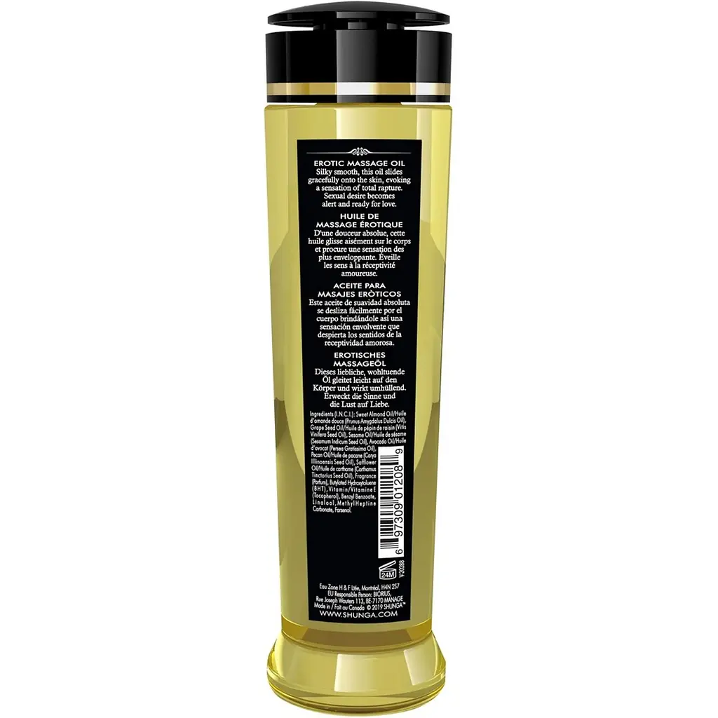 Масажна олія Shunga Erotic Massage Oil полуниця з шампанським, 240 мл - фото 3