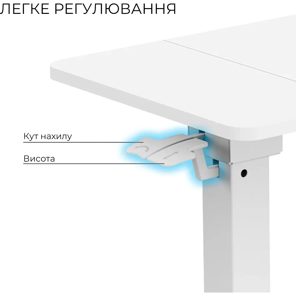 Приставний комп'ютерний стіл OfficePro ODM320W White [148336] - фото 6